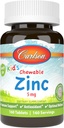 Carlson - Kid 's Chewable Zink, 5 mg, Health Support, Natural Mixed Berry Flavor, 160 tabletter