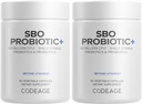 Codeage SBO Probiotika, 100 Millioner CFU per servering, Multi Strain Jordbaserede Organismer Blend og Organic Fermented Botanisk Blend, Shelf- Stable - 2 Pack