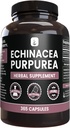 PURE ORIGINALSKE INGREDIENSER Echinacea purpurea (365 kapsler) Ingen Magnesium eller Rice Fillers, Altid Pure, Lab Verified