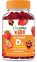 Lifeable Kids Vitamin D Gummies | Vitamin D3 1000iu | Great Tasting Vitamin D3 Gummies | D3 Vitamin for Strong Healthy Bones and Immune Support | Vitamin D for Kids, Boys, Girls | 90 Gummies