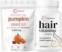Micro Ingredients Pumpkin Seed Oil with Saw Palmetto 3,000mg Softgels & Hair Vitamins Complex Capsules | 2 Pack Bundle | Cold Pressed Virgin Oil | 14-in-1 Hair Growth Support with Collagen & Biotin