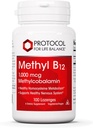 PROTOKOL FOR Life BALANCE Methyl B12 1,000mcg - vitamin B12 for homocystein Metabolisme - Support Brain Health & Health Nervesystemet - Kosher, Halal & Vegan - 100 Lozenges