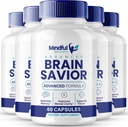 Brain Savior Brain Kosttilskud til hukommelse og fokus kapsler, BrainSavior Advanced Formel Brain Health Support - Maksimal styrke Nootropics Brain- Savior Alle naturlige support anmeldelser (5 Pack)