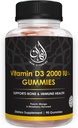 Halal Vitamin D3 Gummies for Adult, Men and Women | 1000IU - 2000IU | Supports Bone, Immunity, and Heart Health | Vegetarian, Non-GMO, Gluten-Free | 45-90 Servings