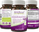 PURELY gavnlig RESVERATROL1450- 90day Supply, 1450mg per Servering af Potent Antioxidanter & Trans- Resveratrol, fremmer Anti- Aging, Kardiovaskulær Support, Maksimale fordele (1 flaske)