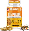 Bee pollen Supplement 100% Natural Raw Bee pollen in Veggie Caps Gæret Pollen Multivitamin, Probiotisk Superfood, Vital Proteiner, Aminosyrer, immunforsvar & energi 60 Pollen kapsler