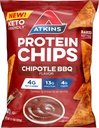 Atkins Chipotle BBQ Protein Chips, 4g Net Carbs, 13g Protein, Gluten Free, Low Glycemic, Keto Friendly, 12 Greve