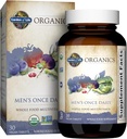 Garden of Life Once Daily Whole Food Multivitamin for Men, Organic Mens Vitamins & Minerals, Vitamin C, Zinc, Vegan, for Health & Well-Being, 30 Tablets
