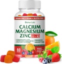 BionerLab Calcium Magnesium Zinkgummier med D3- og K2-vitamin - højpotens forbedret absorption - Orange og berry smag
