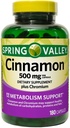 Spring Valley Cinnamon 500mg Metabolism Support