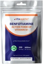 Vitamatic Benfotiamine Pure Powder 600 mg per Serving - 100 Grams - Also Called Fat Soluble Vitamin B1
