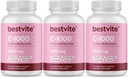 BESTVITE C 1000mg (360 vegetariske kapsler) (120 x 3) med Citrus Bioflavinoider - ingen stearater - Vegan - Ikke GMO - Gluten Free