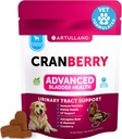 Dog UTI Treatment - Cranberry Supplement & Bladder Control for Dogs - Urinary Tract Infection Incontinence Pill, Bladder Stones - UTI Medicine Treats - 70 Soft Chews for Kidney Support with Fish Oil