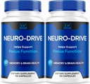 (2 Pack) Neuro Drive kapsler, Neuro Drive Advanced Formel, Neuro Drive Brain, Neuro Drive Alle naturlige anmeldelser, 120 Kapsler til 2 Måneder