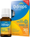 Drops Voksne 1000IE 365 Drops - flydende vitamin D3 tillæg, støtte stærke knogler & immunsystem