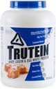 Krop Nutrition Trutein High Protein Powder: 45% Whey, 45% Casein, 10% Egg White, Gluten- Free, Lavnatrium, Grass Fed Whey Protein Powder, Gym supplement & Breakfast Shake, Saltet Caramel, 4lb