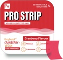 PROSTRIP ® Cranberry + Urophenol ™ giver 36 mg Proanthocyanidin (PAC) - Tilføjet med D- Mannose, Organic Hibiscus, Vitamin D3, B6 & C - 30 Oral Veganstrips - Ingen vand påkrævet - af Provis Healthcare