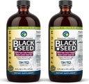 Amazing Herbs Premium Black Seed Oil - Gluten Free, Non GMO, Cold Pressed Nigella Sativa Aids in fordøjelsessygdomme, immunforsvar, hjernefunktion, fælles mobilitet - 16 Fl Oz (Pack of 2)