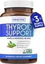 Thyroid Support with Iodine - 180 Capsules (Non-GMO) Improve Your Energy - Ashwagandha Root, Zinc, Selenium, Vitamin B12 Complex - Thyroid Health Supplement for Women and for Men - 90 Day Supply