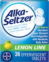 Alka-Seltzer Lemon Lime 36 Effervescent Tablets (Pack of 2)