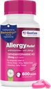 GenCare - Allergy Relief Medicine | Antihistamine Diphenhydramine 25mg (600 Tablets Per Bottle) Value Pack | Relieve for Itchy Eyes, Sneezing, Runny Nose | Seasonal or Indoor & Outdoor Allergies