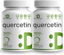 Quercetin 1000mg Per Serving (2 Pack) | 300 Capsules, High Bioavailable Flavonoids, Third Party Tested, Supports Healthy Immune System, Non-GMO, No Gluten