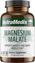 NutraMedix Magnesium Malate Energy Supplements - Bioavailable Magnesium for Sleep, Immune Support & Joint Health - Vegan, Non-GMO & Gluten-Free Magnesium Supplements (120 Vegetarian Capsules)