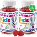 DR. Formand Moritz Elderberry Gummies til børn og voksne (2 Pack) - Elderberry C-vitamin og zink til børn immunforsvar - Vegetarisk, Gluten fri