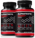 (2 Pack) Alpha Testo Boost X for mænd, Official Alpha Test Boost X piller, All- Natural Mand Formel til at støtte muskelfunktion og Stamina, Daglig ernæring for Everyday Performance Review (120 kapsler)