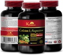 Calcium Magnesium zink med vitamin d3 - Calcium Magnesium kompleks med D-vitamin og bor - Muskel reparation supplement til mænd, immunsupportvitaminer til voksne, Muskelvækst - 1 flaske 60 Caps