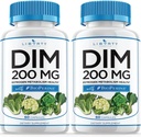 DIM supplement 200mg - DIM Diindolylmethan Plus BioPerine - Østrogen balance, Hormon Menopause Relief, Acne Behandling, Vegan - 120 Tæl