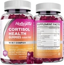 Cortisol Kosttilskud til kvinder Mænd, Cortisol Gummies med Ashwagandha, Magnesium, L- Theanine, Phosphatidylserin, B6 til Cortisol Detox, Afslapning, Sleep, Focus, Sugar- Free, Vegan, 120