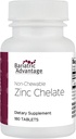 Bariatric Advantage Non Chewable Zinkchelat, Meget Absorbable 20 mg Zink- arginin og Zink- glycin- tabletter til patienter med Bariatric Kirurgi - 180 tabletter