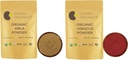 Combo of Organic Amla Fruit Powder & Hibiscus Petals Powder (8 Ounce Each)