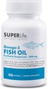 Omega-3 Fish Oil - 1000 mg Renset & deodorized from Wild Caught Fish with EPA & DHA Fed Acids against 124; Understøtter hjerte, hjerne, hår og hud sundhed