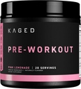 Kaged Original Pre Workout Powder | Pink Lemonade | Pre-Workout with Creatine, Beta Alanine, L-Citrulline, BCAAs | 274 mg Organic Caffeine | Pre Supplements for Men & Women | 20 Servings