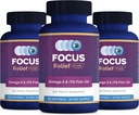 Focus Relief Plus Dry Eye Formula (270 ct. 90 Day Supply) Dry Eye Omega 3 Supplement - Dry Eye Relief Supplement - Omega 3 Fish Oil for Dry Eye