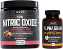 ONNIT Nootrop + Præworkout Stack - Alpha Brain (90ct) + Total nitrogenoxid (Høstfrugt)