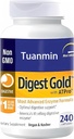 Digest Gold + ATPro Enzyme Supplement - Maksimal styrke Formel for fordøjelse - Understøtter fordampning af store måltider, Hjælper med at reducere Bloating & Gas, 240 kapsler