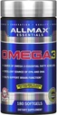 ALLMAX Nutrition Omega 3 Ultra- Pure Cold- Water Fish Oil Koncentrat, 180 Tæl