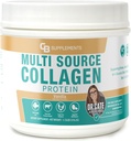 CB Kosttilskud Multi Collagen Protein - Hydrolyzed Collagen til fælles, hud, Gut, hår & negle sundhed - Vanilla Smaget pulver med type I, II, III, V & X - Grass- Fed & Clean - 58 Serveringer