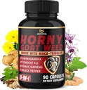 BMVINVOL Horny Geat Weed Kapsler med Maca, Ginseng, Tribulus Terrestris, Ashwagandha, Black Pepper - 90 Tæl for 3 Måned Supply