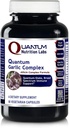 Quantum Nutrition Labs Quantum Hvidløg Complex - Hvidløg Allicin Kosttilskud, Hvidløg piller, Allicin ekstrakt, Hvidløg ekstrakt, Økologiske hvidløg kapsler, Immunstøtte - 60 Vegetariske kapsler