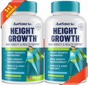 (Pack of 2) Højde Vækst Maximizer - Lavet i USA - Naturlig Højde Stigning Booster & Bone Vækstpiller - Grow Taller Supplement for voksne, Teens & Kids - Vitaminer for drenge og piger til at få højere