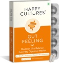 Happy Cultures Gut Feeling Digestion Supplement Unique Blend of Probiotics for Daily Digestive Health B-Vitamins Gut Health Supplement for Bloating, IBS, Digestion Clinically Tested - 30 Veg Capsules