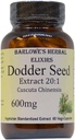 Barlowe 's Herbal Elixirs Dodder Seed (Tu Si Zi) - 124; 20: 1 Extract - 124; 600mg Per Capsule - 124; Nyre Yang & Longevity Support - 124; 60 Veganske Kapsler - 124; Stearate- Free, Additivel- Free, Glass Flasket