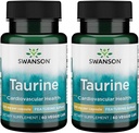 Swanson Amino Acid Ajipure Taurine Pharmaceutical Grade 500 Milligrams 60 Veg Capsules (2 Pack)