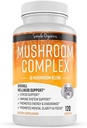 Mushroom Complex, 10 Mushroom Blend for Energy and Immune Support, 2600mg per Serving, 120 Vegan Capsules