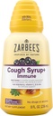 Zarbee's Naturals Complete Daytime Cough Syrup + Immune with Dark Honey, Real Elderberry, Vitamin C, D & Zinc, 8 oz Bottle