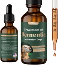 Senior Dog Supplements for Brain Health & Nervous System Support, Mushroom Supplement for Dogs, Dementia Supplement for Calming & Relaxation, Addresses Getting Lost, Social Withdrawal - 59 ML